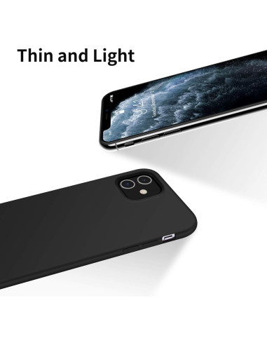 iPhone 11 Gummibelagd Mattsvart Silikon Skal