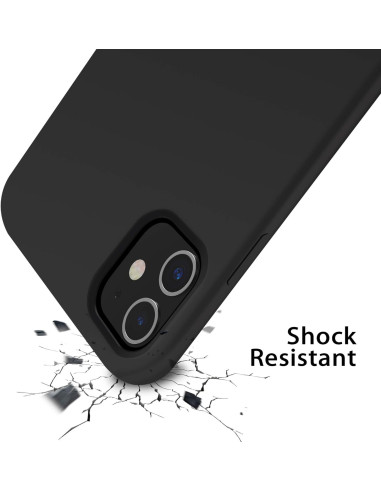 iPhone 11 Gummibelagd Mattsvart Silikon Skal