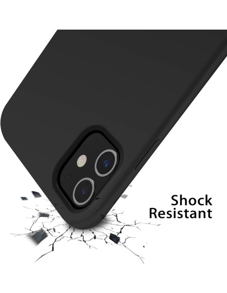 iPhone 11 Gummibelagd Mattsvart Silikon Skal