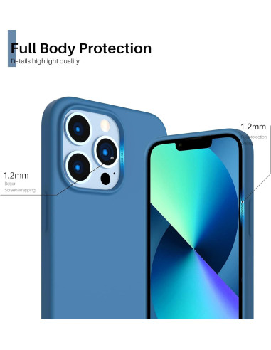 Gummibelagt Stöttåligt Skal iPhone 13 Pro Max - Blå