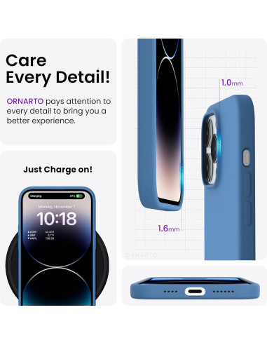 Gummibelagt Stöttåligt Skal iPhone 14 Pro Max - Blå