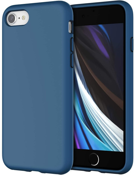 Gummibelagt Stöttåligt Skal iPhone 7 / 8 / SE2 / SE3 - Blå