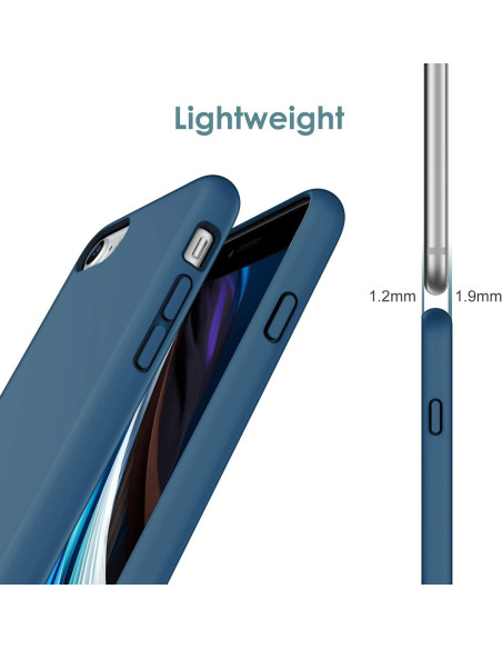 Gummibelagt Stöttåligt Skal iPhone 7 / 8 / SE2 / SE3 - Blå