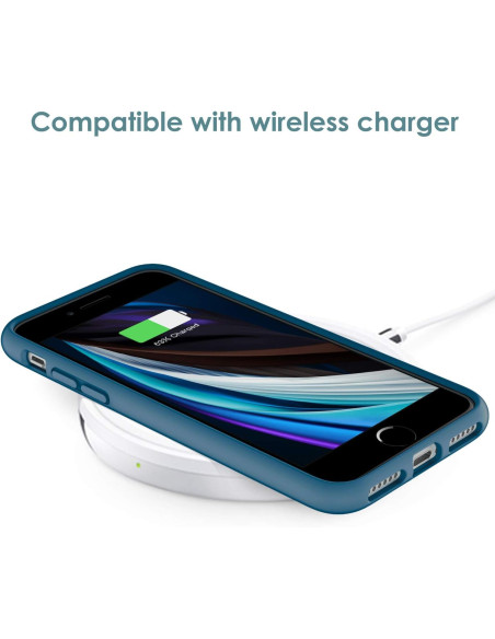 Gummibelagt Stöttåligt Skal iPhone 7 / 8 / SE2 / SE3 - Blå