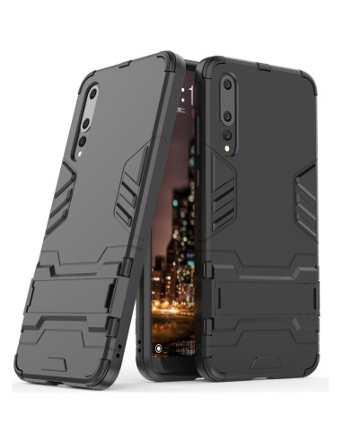 Stöttåligt skal för Huawei P20 Pro, sett framifrån med telefonen monterad