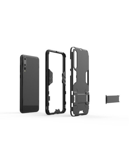 Detaljvy av Huawei P20 Pro stöttåligt skal med kickstand, uppdelat i delar