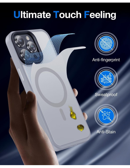 iPhone 13 Stötdämpande Skal MagSafe-Kompatibelt V2 - Grå