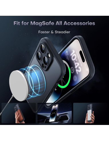 3in1 Komplett iPhone 12 Pro Stötdämpande Skal MagSafe-Kompatibelt - Svart