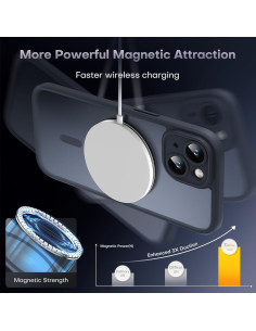 3in1 Komplett iPhone 14 Stötdämpande Skal MagSafe-Kompatibelt - Svart