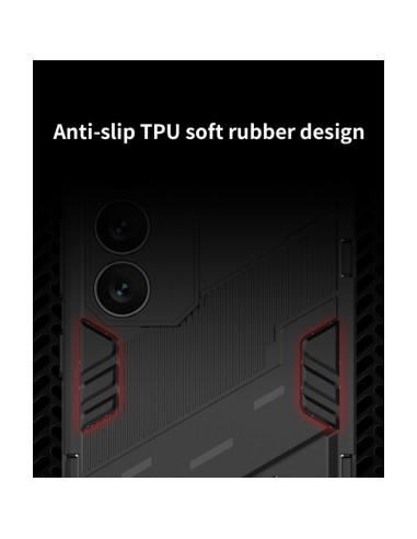 Samsung S24 Stöttåligt Skal med Kickstand ThinArmor V2 - Grön