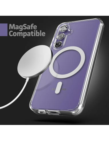 Samsung S24 Transparent Stötdämpande Skal MagSafe-Kompatibelt