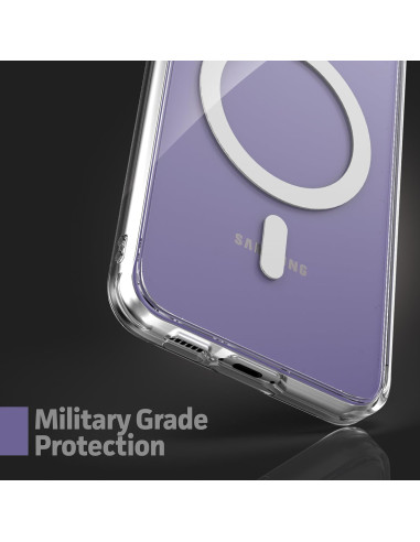 Samsung S24 Transparent Stötdämpande Skal MagSafe-Kompatibelt