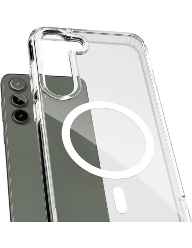 Samsung S23 Transparent Stötdämpande Skal MagSafe-Kompatibelt