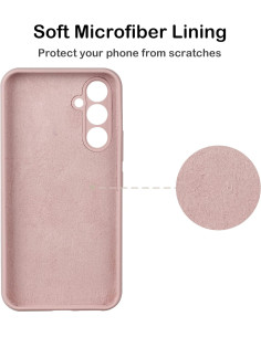 Samsung S24 Plus Gummibelagd Mattrosa Skal Kameraskydd Liquid - Rosa