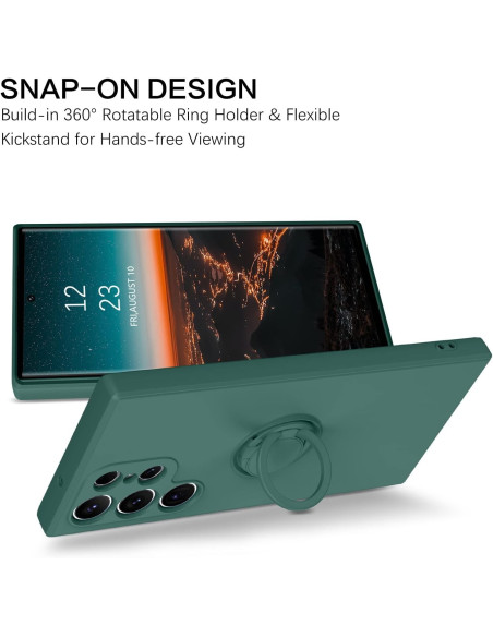 Samsung S23 Ultra Stöttåligt Skal med Ringhållare CamShield