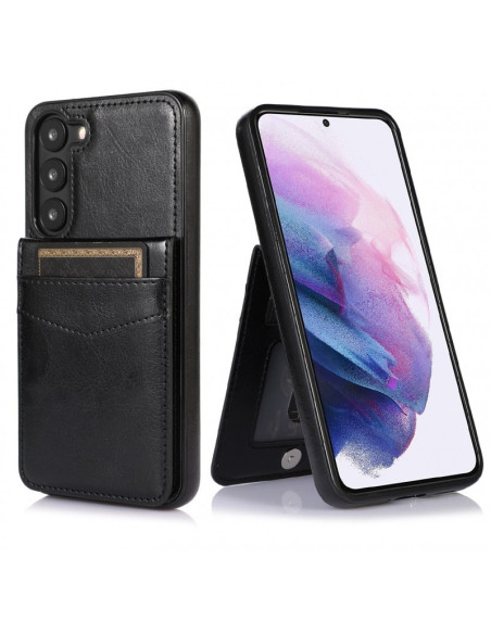 Samsung S24 Plus Mobilskal Korthållare 5-FACK Retro V3 - Svart
