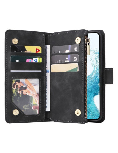 Samsung S24 Multifunktionellt Plånboksfodral Zipper 8-Fack