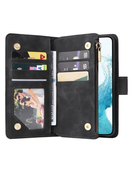 Samsung S24 Multifunktionellt Plånboksfodral Zipper 8-Fack