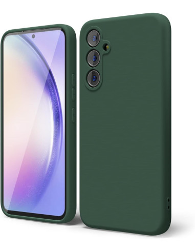 Samsung S24 Plus Gummibelagd Mattgrönt Skal Kameraskydd Liquid - Grön