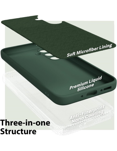 Samsung S24 Plus Gummibelagd Mattgrönt Skal Kameraskydd Liquid - Grön