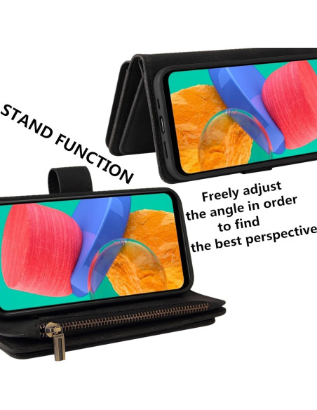 iPhone 12 / 12 Pro Multifunktionellt Plånboksfodral Zip 13-Fack
