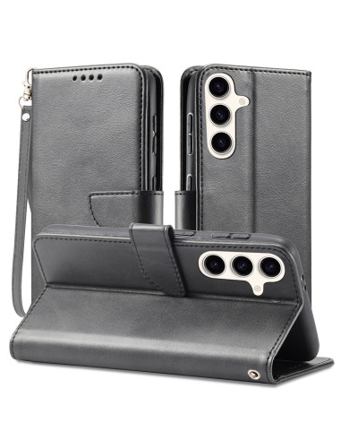 Plånboksfodral Konstskinn 4-FACK Samsung S24 Plus - Svart