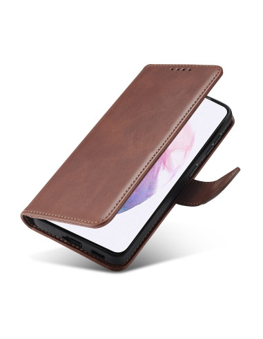 Plånboksfodral Konstskinn 4-FACK Samsung S24 - Brun