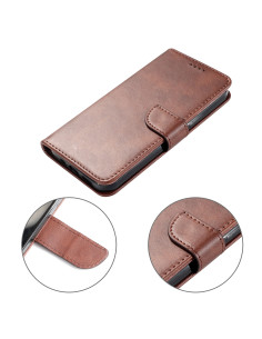 Plånboksfodral Konstskinn 4-FACK Samsung S24 Ultra - Brun 2