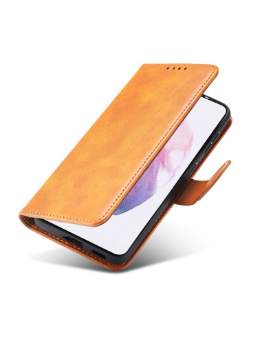 Plånboksfodral Konstskinn 4-FACK Samsung S24 - Ljusbrun