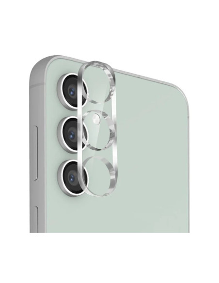 Närbild av stöttåligt 3in1-skal för Samsung S24 Plus med fokus på kameraskyddets design
