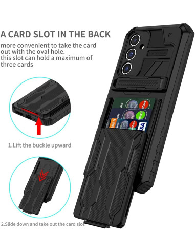 Samsung S24 Plus Stöttåligt Skal Kickstand &amp; Kortfack ThinArmor V3