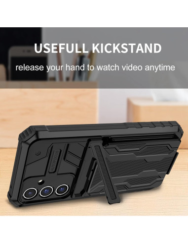 Samsung S24 Plus Stöttåligt Skal Kickstand &amp; Kortfack ThinArmor V3