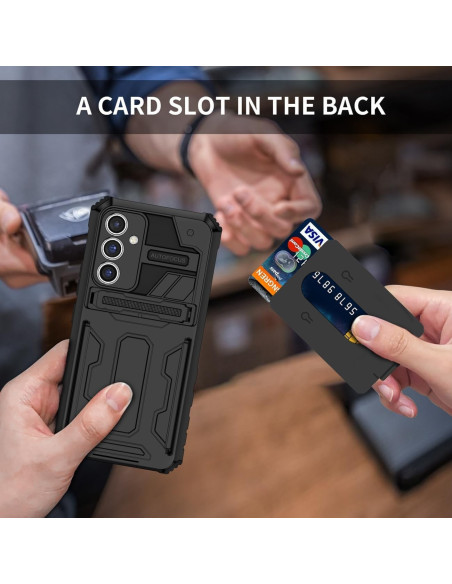 Samsung S24 Plus Stöttåligt Skal Kickstand &amp; Kortfack ThinArmor V3