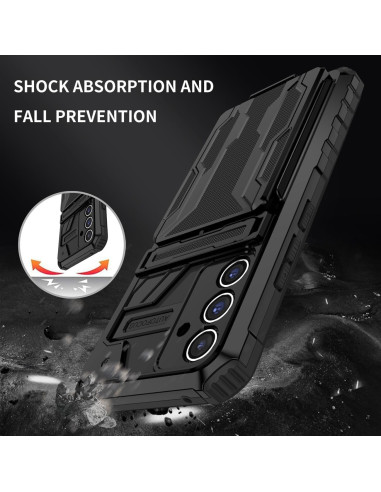 Samsung S24 Plus Stöttåligt Skal Kickstand &amp; Kortfack ThinArmor V3