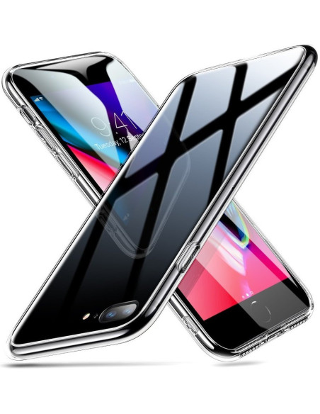 iPhone 7 Stötdämpande Skal 9H Härdat Glas Baksida Glassback