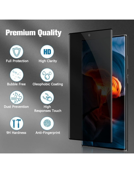 Samsung S24 Ultra med fokus på integritetsskyddets funktioner och klarhet i en detaljvy
