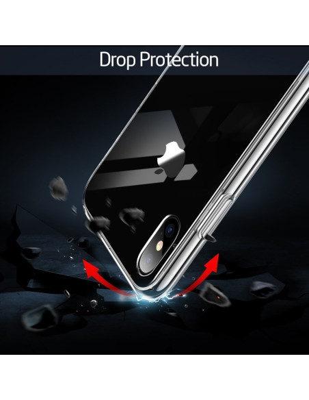iPhone X Stötdämpande Skal 0.26mm 9H Härdat Glas Baksida