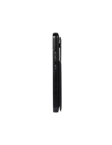 Svart flip-skal för Samsung A55 5G, visat från sidan med korthållare och knappar i profil