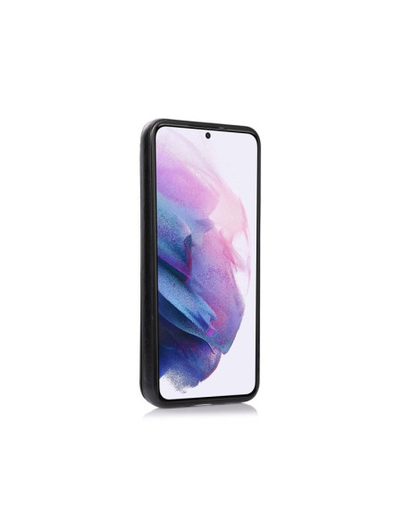 Svart flip-skal för Samsung A55 5G, visat framifrån med skärmskydd och elegant design