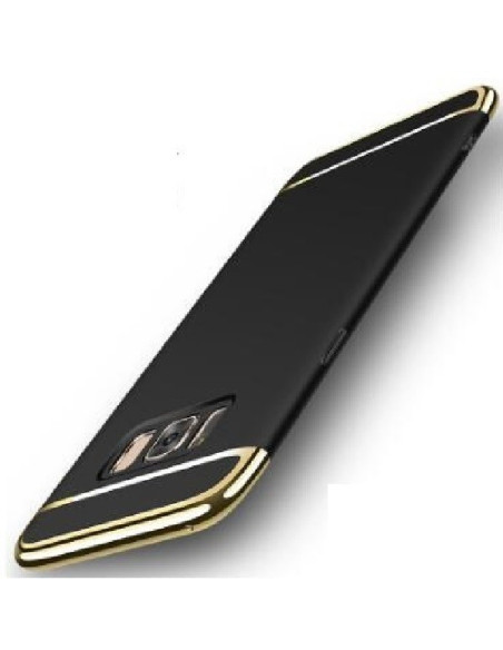 Samsung S8 Plus Stötdämpande Skal Stunnr med guldkanter, sett snett bakifrån