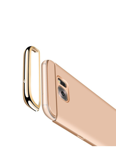Detaljvy av Samsung S8 Plus Stötdämpande Skal Stunnr med avtagbar guldkant