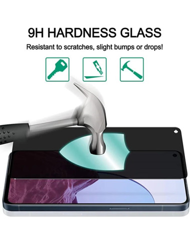 OnePlus Nord CE 2 Lite 5G Privacy Härdat glas 0.26mm 2.5D 9H