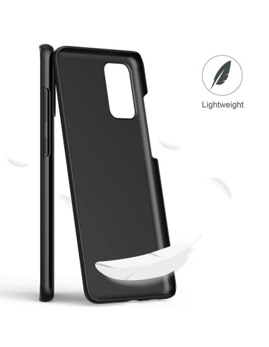 Mattsvart skal för OnePlus Nord CE 2 Lite 5G, visat från sidan med lätthetsikonen och fjädrar