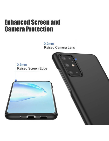 Närbild av mattsvart skal för OnePlus Nord CE 2 Lite 5G, med fokus på upphöjda kanter för skärm och kameraskydd