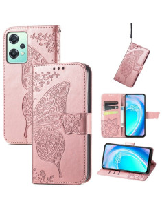 OnePlus Nord CE 2 Lite 5G Plånboksfodral PU-Läder 4-FACK Motiv Fjäril