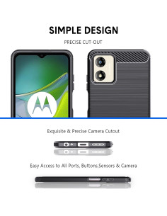 Motorola Moto E13 Stöttåligt Skal SlimCarbon 2