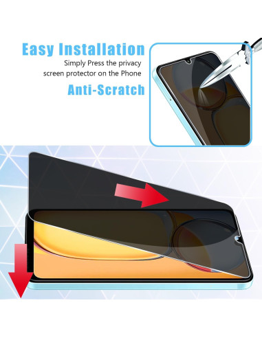 Xiaomi Redmi 13C 4G Privacy Härdat glas 0.26mm 2.5D 9H
