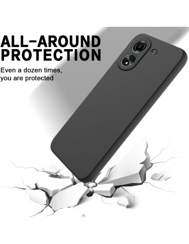 Xiaomi Redmi 13C 4G Gummibelagd Mattsvart Silikon Skal Kameraskydd Liquid - Svart