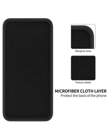 Xiaomi Redmi 13C 4G Gummibelagd Mattsvart Silikon Skal Kameraskydd Liquid - Svart