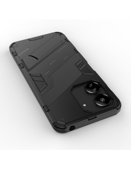 Svart stöttåligt skal för Xiaomi Redmi 13C, visat från sidan med fokus på textur och designlinjer